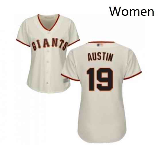 Womens San Francisco Giants 19 Tyler Austin Replica Cream Home Cool Base Baseball Jersey